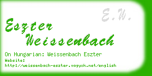 eszter weissenbach business card